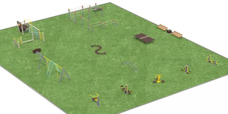 Дизайн проект спортплощадки разновозрастной  в Махачкале