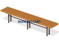 Двухметровая лавочка без спинки 2 м МАФ 1602 в Махачкале