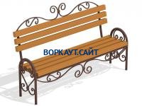 Лавочка кованная МАФ 1606 в Махачкале