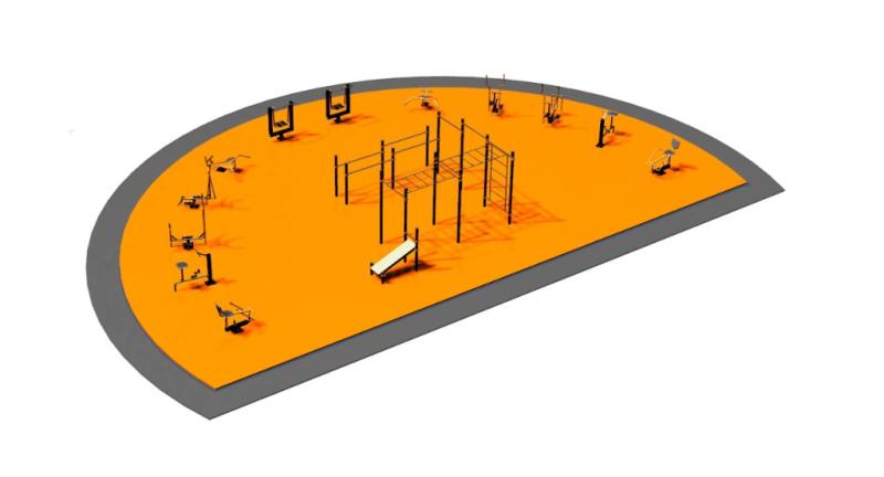 Дизайн проект спортплощадки Полукруглая в Махачкале