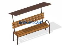 Лавочка под навесом МАФ 1607 в Махачкале