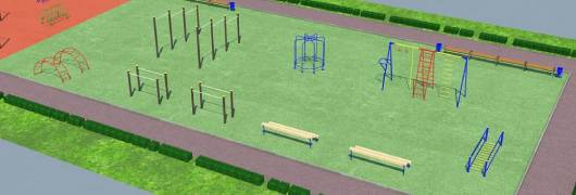 Проект детско-спортивной площадки для школы - детсада в Махачкале