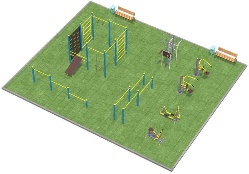 Проект спортплощадки 150 метров в Махачкале в Махачкале