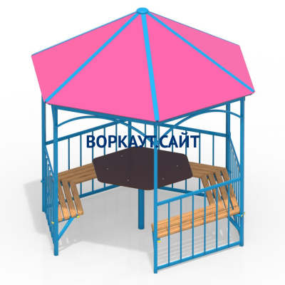 Беседка со столом и лавками МАФ 4121 в Махачкале