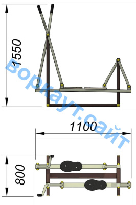 Уличный тренажер "Лыжник" УТ 008 в Махачкале
