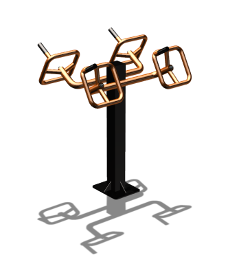 Уличный тренажер  "Штурвал двойной"  УТ201 в Махачкале