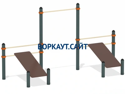 Воркаут с турником и двойной скамьей для пресса ВС-28 в Махачкале