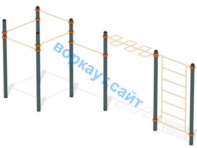 Воркаут турники с шведской стенкой и рукоходом  ВС-21 в Махачкале