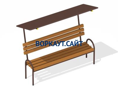 Лавочка под навесом МАФ 1607 в Махачкале