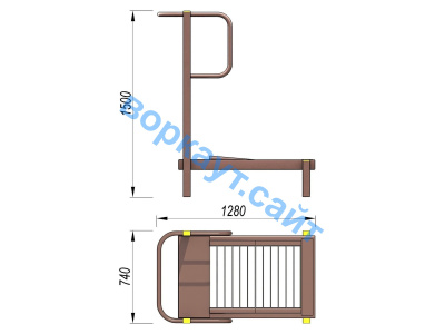 Уличный тренажер Беговая дорожка УТ 009 в Махачкале