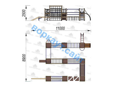 Детский спортивный комплекс Полоса препятствий ДСК 3116 в Махачкале