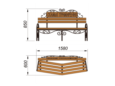 Скамья примирения МАФ 1610 в Махачкале