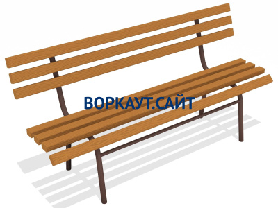 Лавочка со спинкой МАФ 1604 в Махачкале