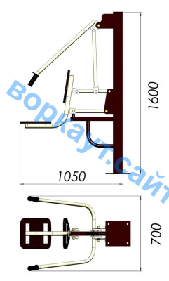 Уличный тренажер "Жим от груди" УТ 002 в Махачкале
