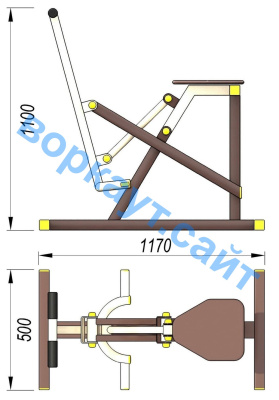 Уличный тренажер "Наездник " УТ 006 в Махачкале