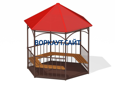 Беседка с лавками и полом МАФ 4122 в Махачкале