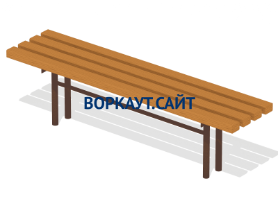 Лавочка без спинки МАФ 1601 в Махачкале