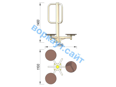 Уличный тренажер Орбита УТ 011 в Махачкале Уличный тренажер Орбита УТ 011 в Махачкале