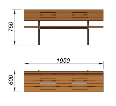Диван уличный МАФ 1608 в Махачкале